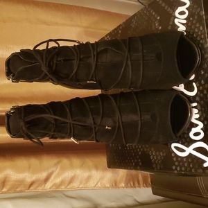 Sam Edelman black peep toe booties 9.5